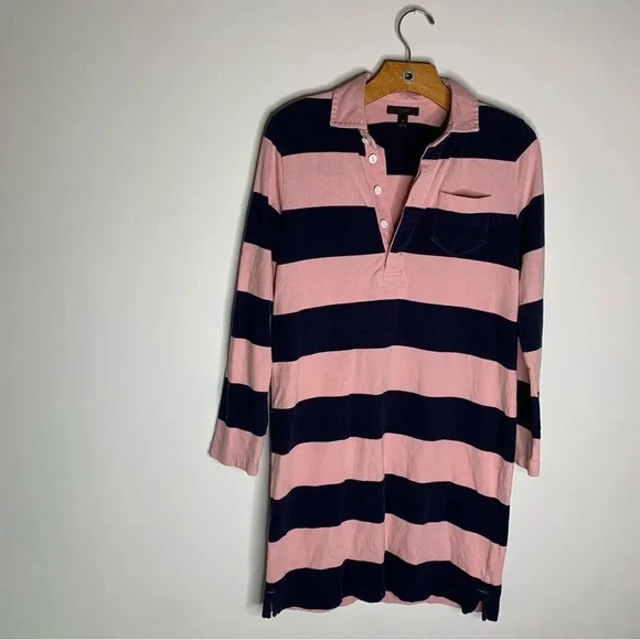 J. Crew Forever 1984 Rugby Stripe Shirt Dress - Picture 3 of 10